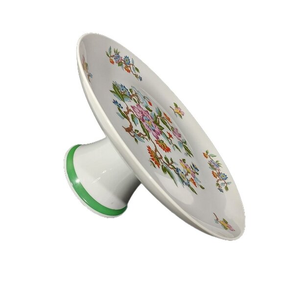 Dolphin Fine China Le Jardin The Garden Cake Stand Plate The Garden Box Floral - Picture 4 of 10